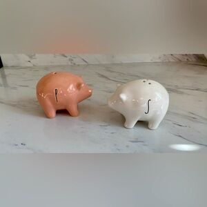 Rae Dunn. Salt and pepper shakers. Piglet collection
